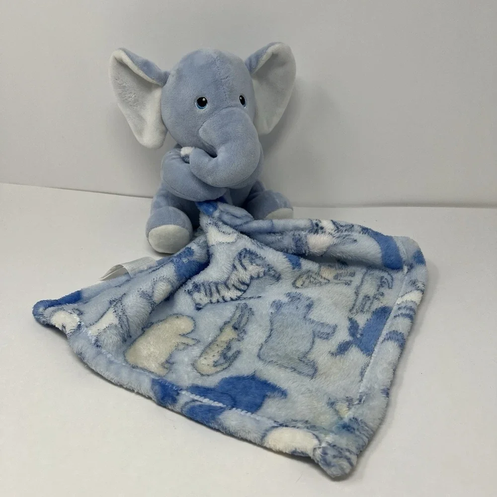 Blue Elephant Lovey baby Security lovies soft Stuffed Animal‎ Little Beginnings